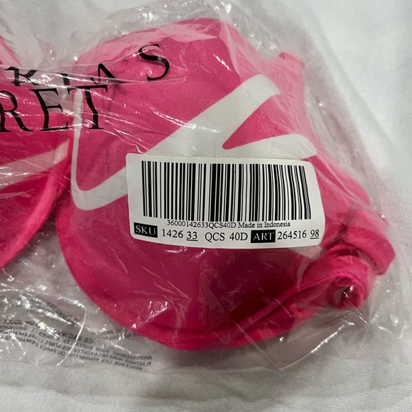 PINK VS Victoria Secret bra pink t-shirt wear everywhere lightly lined 40D - Picture 3 of 6